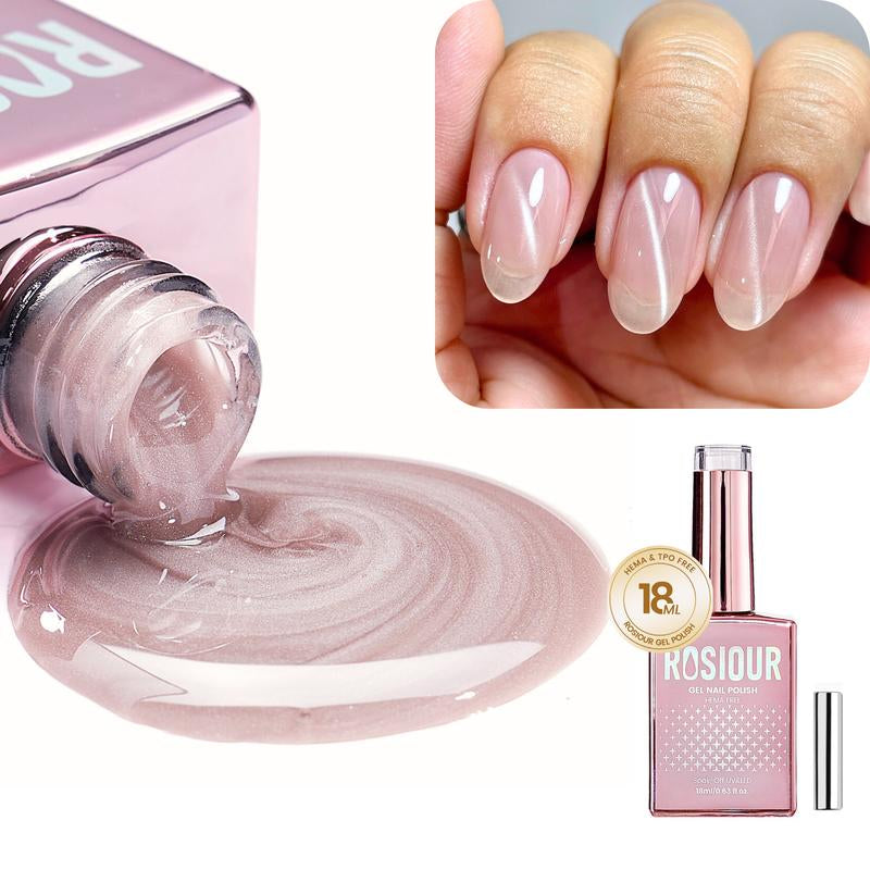 ROSIOUR 18Ml Cat Eye Gel Nail Polish | Includes Magnet | Hema-Free, Tpo-Free | for Salon & Home Use, Ideal for Nail Techs & Beginners