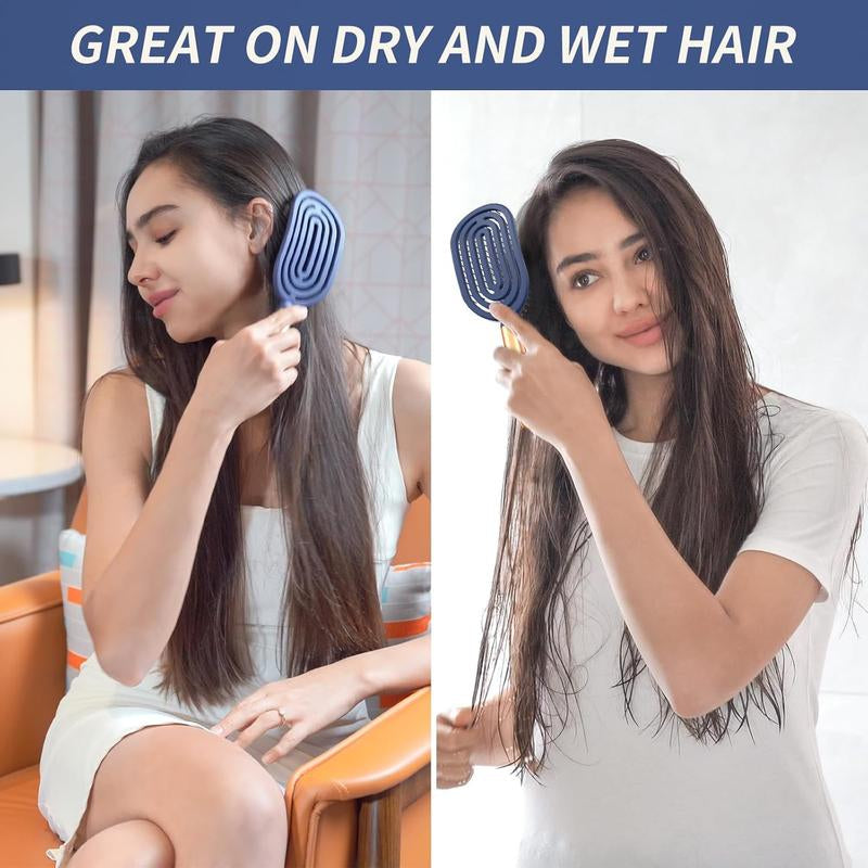 Spiral Detangler Hair Brush, Model 330PSJ, Metal Handle, Vented Design for Wet Hair, Flexible Soft Bristles, 1 Item Haircare Heatless