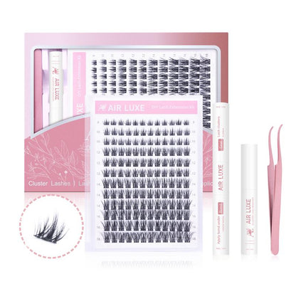 AIR LUXE DIY Lash Clusters Kit 144 Pcs Ultra Dense Volume Extensions Waterproof Long Wear Flawless Salon Result for Beginners Beginner Friendly Ultra Thin Invisible Band