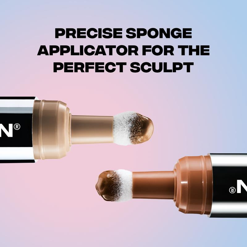 Sculpt & Blush DUO: Contour & Cheek STAY-N DUO, All-Day Wear, Buildable Pigment, Precise Applicator