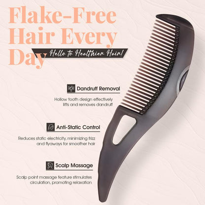 Scalp Sweep Dandruff Removal Massage Comb for Greasy Scalp Promotes Blood Circulations Removes Oil Dandruff Enhances Hair Shine