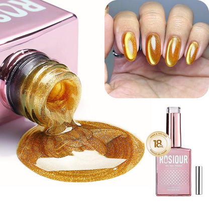 ROSIOUR 18Ml Cat Eye Gel Nail Polish | Includes Magnet | Hema-Free, Tpo-Free | for Salon & Home Use, Ideal for Nail Techs & Beginners