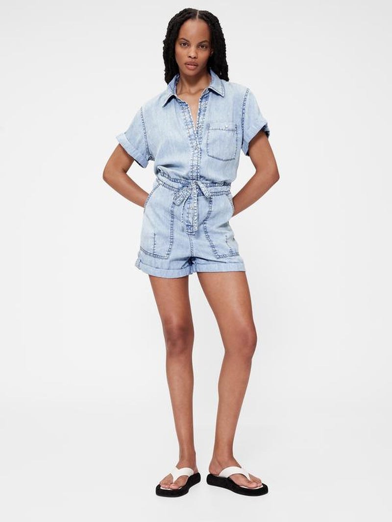 Gap Women'S Gapstudio Draped Denim Romper