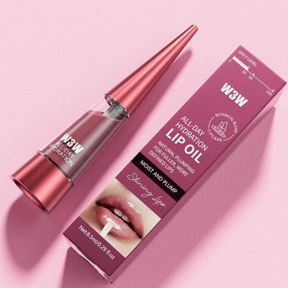 Spicy Lip Plumping Lip Balm - 5 Vibrant Shades for Bold Makeup Looks, Hydrating & Glossy Finish, Perfect for Date Nights & Bold Makeup Enthusiasts