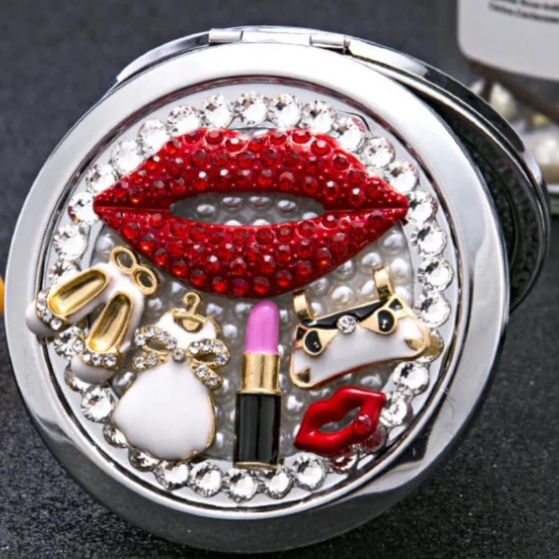 Mini Mirror Makeup Compact Cosmetic Full