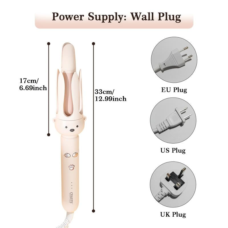 28Mm Automatic Curling Wand - Large Wave, Miniature, Cute Spiral Electric Curling Iron with USB Charging, 110-240V, 33W, Perfect for Students and Lazy Hair Stylists, Hair Styling Tool | Modern Curling Iron | Compact Curling Iron