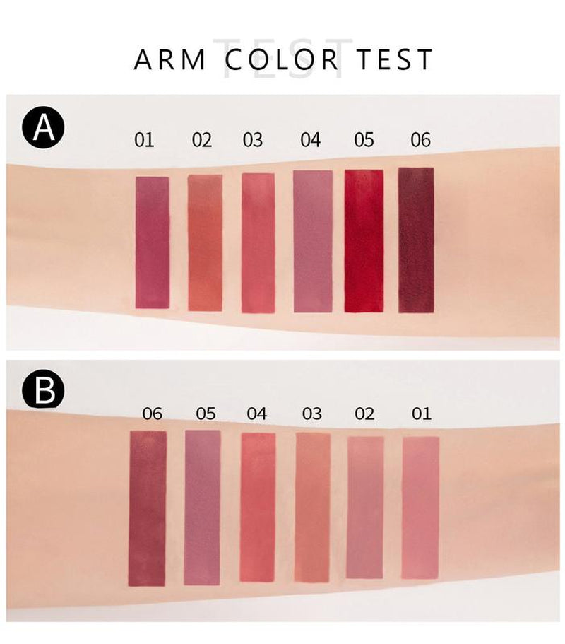 6Pcs Nude Matte Liquid Lipstick Set, Waterproof Long Lasting Non-Stick Cup Nude Lipstick 24 Hour Not Fade Matte Lipstick Professional Lip Gloss Makeup Christmas Gifts for Women (Set A)