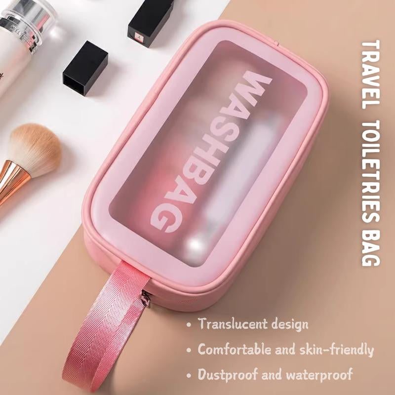 Bagvault Women'S Standing Travel Makeup Bag Bundle with Waterproof Toiletry Bag & 3 Dispensing Bags Portable Cosmetic Storage Set for Travelers #Tiktokshopblackfriday #Travelmusthave #Christmas Gift Ideal