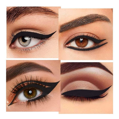 2Pcs Gel Eyeliner Pencil,Long-Lasting Quick-Drying Eye Black Crayon Matte Eyeliner Cream Waterproof Eyeliner,Cat Eye Makeupstencil,Smoky Eyeshadow Palette Goth Halloween Makeup Kit,Girl'S Favorite Christmas Makeup Gift.