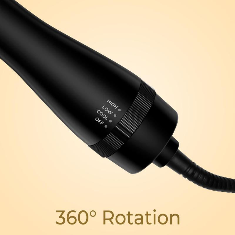 3 in 1 Hot Air Comb Electric Black Hair Dryer Brush Hot Air Comb Straight Hair Comb Comfort