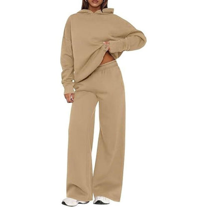 Prettygarden Womens Sweatsuits 2 Piece Set Casual Winter Long Sleeve Hoodie Loose Wide Leg Sweatpants Fall Tracksuit