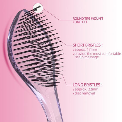 Christmas Must-Have-Vmagic Detangling Brush High-Quality Scalp Comb for Women Girls Men & Boys Use in Wet and Dry Hair Dual-Level Teeth for Effortless Detangling Long Lasting