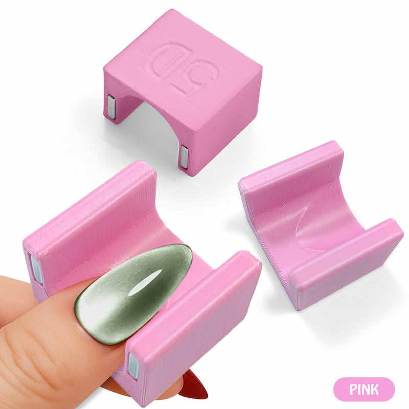 Honey Joy 5D Nail Magnet Tool for Cat Eye Gel Polish Non-Slip Finger Stand Strong Magnet Nail Art Manicure Tool for DIY & Salon Pink Cutics Cosmetic