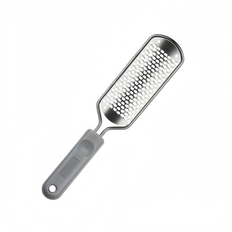 LMMAKE Professional Foot Files Colossal Stainless Steel Detachable Foot Scrubber with Brown Handle Pedicure Tools Washable & Reusable Non-Slip Grip for Safety Versatile Easy to Clean Cream Daily Keratin Nail Care Manicure Black