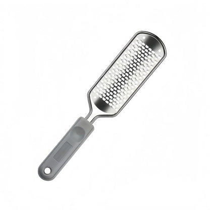 LMMAKE Professional Foot Files Colossal Stainless Steel Detachable Foot Scrubber with Brown Handle Pedicure Tools Washable & Reusable Non-Slip Grip for Safety Versatile Easy to Clean Cream Daily Keratin Nail Care Manicure Black