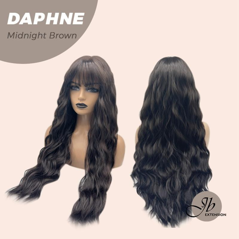 JBEXTENSION 29 Inches Long Body Wave Wig with Bangs DAPHNE