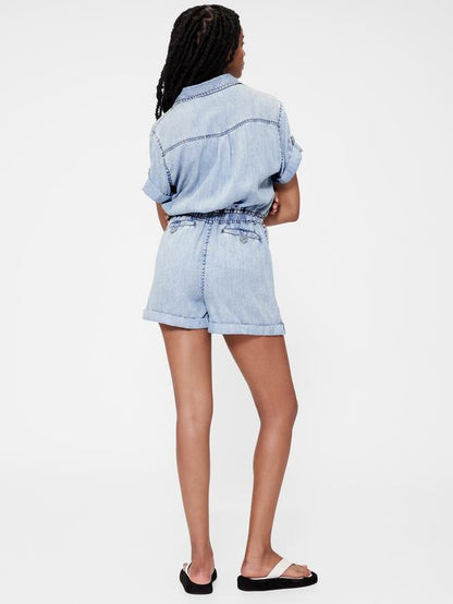 Gap Women'S Gapstudio Draped Denim Romper