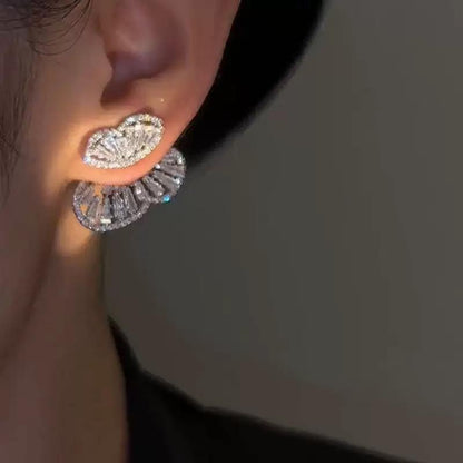 New Style Removable Two-Way Wearing Butterfly Earrings, One Piece Two Ways, Elegant Fluttering Butterfly Earrings with High-End Feel DZEH4914