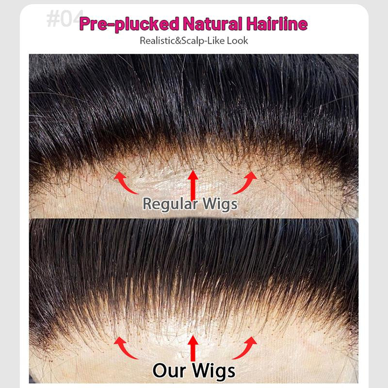 Yeswigs Pink Lace Front Wigs with Baby Hair for Black Women Human Hair Pre Plucked Straight Colored 13X4 13×6 Lace Frontal Glueless Wig 36 Inch 180% Density