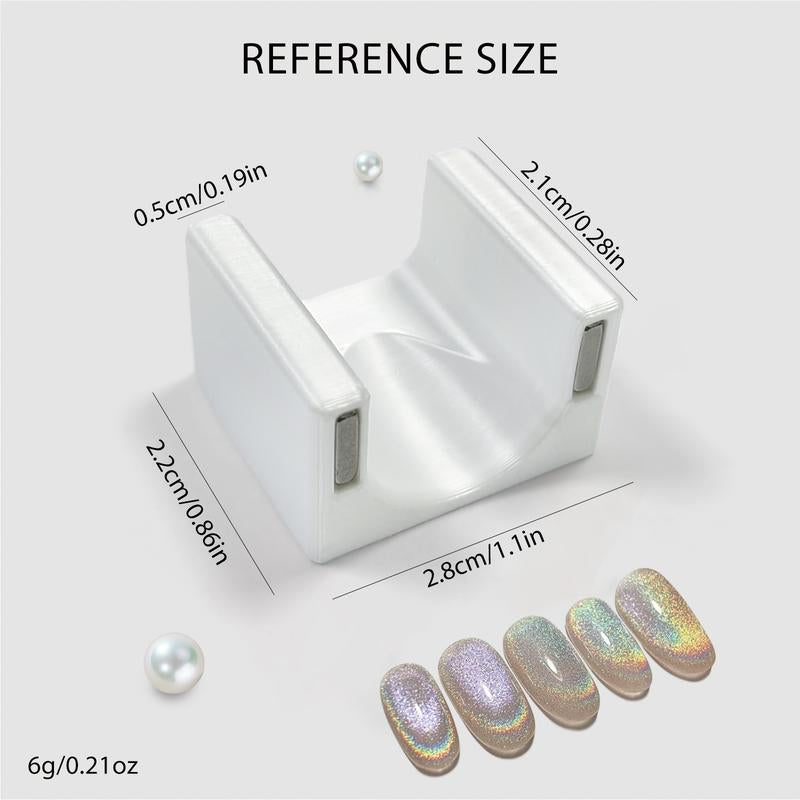 Honey Joy 5D Nail Magnet Tool for Cat Eye Gel Polish Non-Slip Finger Stand Strong Magnet Nail Art Manicure Tool for DIY & Salon Pink Cutics Cosmetic