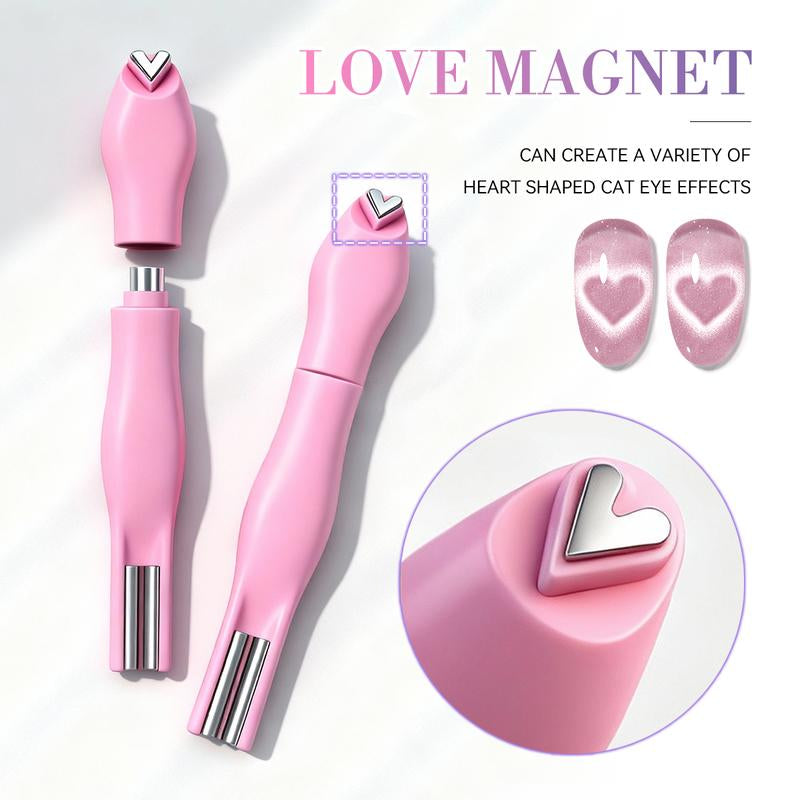 3 in 1 Nail Magnet Tool, Upgraded Nail Magnet Pens, Multi-Function Magnet Stick 3D Magnetic Cat Eye Gel Polish Nail Art, for Salon, Studio or Home,Christmas Gifts