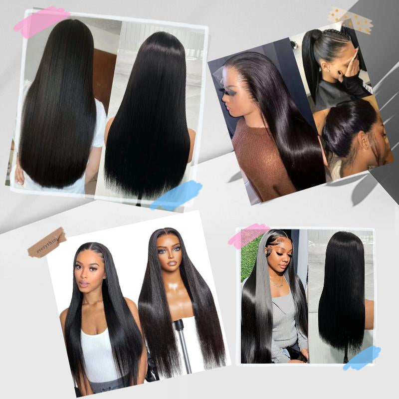European and American Fashion Long Straight Hair Wigs African Hot Selling Lace Front 13*4 Full Head Wig