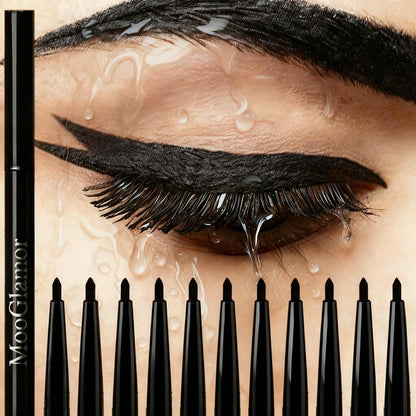 12Pcs Smooth Eyeliner Pencil Set Waterproof Long Lasting Makeup Super Smudge Proof Freckle Pens Significantly Colored Not Easy to Fade Quick Drying Formula Cosmetic