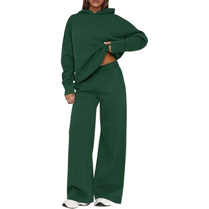Prettygarden Womens Sweatsuits 2 Piece Set Casual Winter Long Sleeve Hoodie Loose Wide Leg Sweatpants Fall Tracksuit