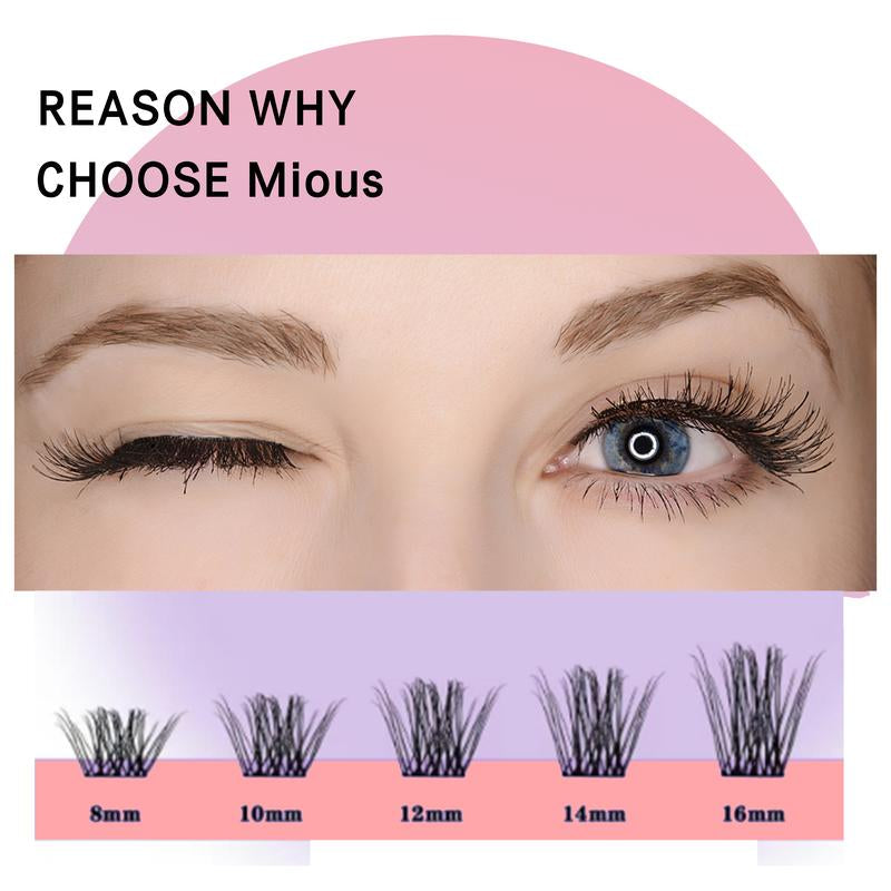 Mious Z-11 with DIY Eyelashes Extension Kit Bond and Seal Eyelash Glue and Lash Remover Beginner Friendly Individual Lashes Waterproof and Long Lasting Makeup for Girl Lash Clusters Kit Waterproof Lash Clusters Cosmetic Lashes Clusters