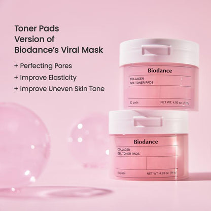 [Biodance Official] Collagen All Day Firming DuoㅣBio-Collagen Real Deep Mask & Collagen Gel Toner Pads, Hydrating Moisturizing Dewy Skin, Double Glow Skincare
