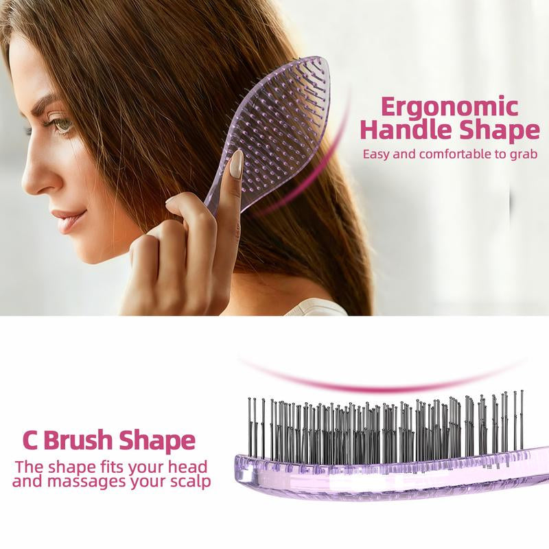 Christmas Must-Have-Vmagic Detangling Brush High-Quality Scalp Comb for Women Girls Men & Boys Use in Wet and Dry Hair Dual-Level Teeth for Effortless Detangling Long Lasting