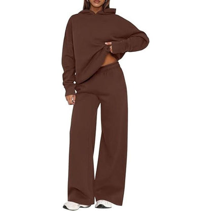 Prettygarden Womens Sweatsuits 2 Piece Set Casual Winter Long Sleeve Hoodie Loose Wide Leg Sweatpants Fall Tracksuit