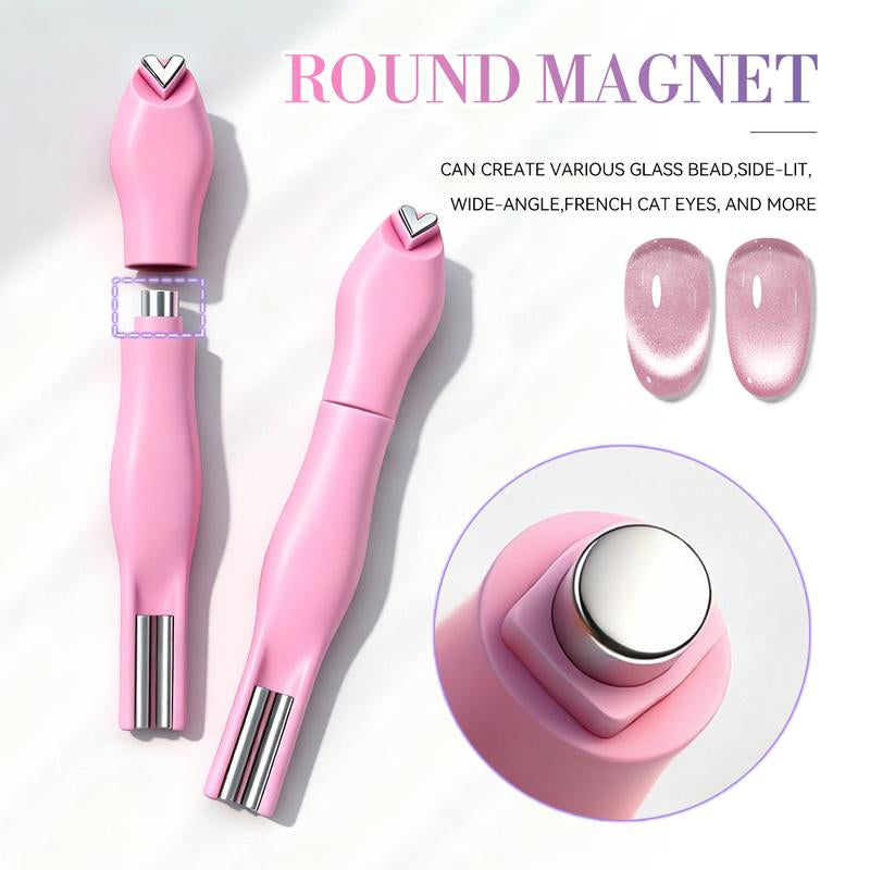 3 in 1 Nail Magnet Tool, Upgraded Nail Magnet Pens, Multi-Function Magnet Stick 3D Magnetic Cat Eye Gel Polish Nail Art, for Salon, Studio or Home,Christmas Gifts