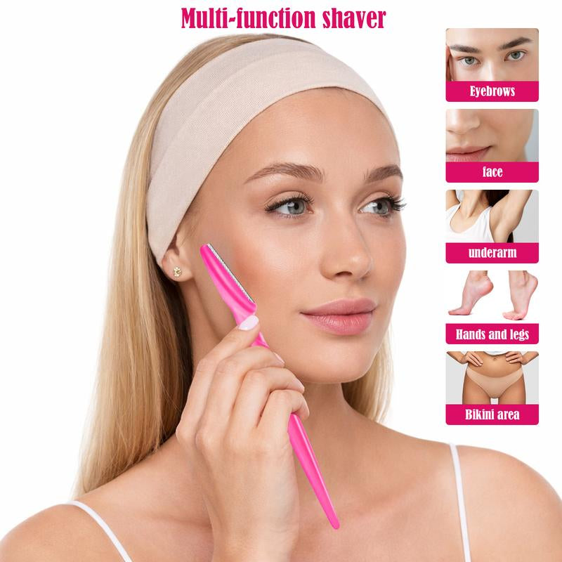 12-Piece Precision Eyebrow Trimmer Set, Unisex Skin Exfoliation Tool, Painless Facial Hair Removal Tool, Sharp and Safe Blades, Ideal for Shaping, Trimming, and Exfoliation, Makeup Tool
