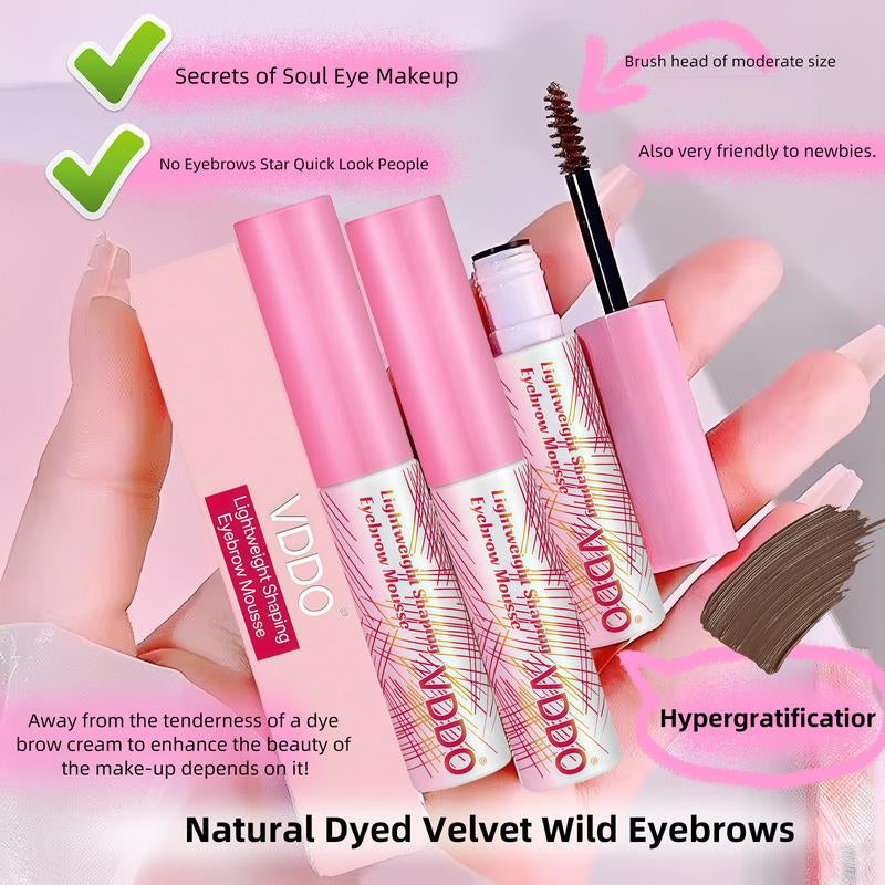 3D Eyebrow Cream，24-Hour Long-Lasting Waterproof Semi-Permanent, Adjustable Eyebrow Color, Long-Lasting and Natural. Comes in a Pair, Charcoal Gray and Chestnut Brown.