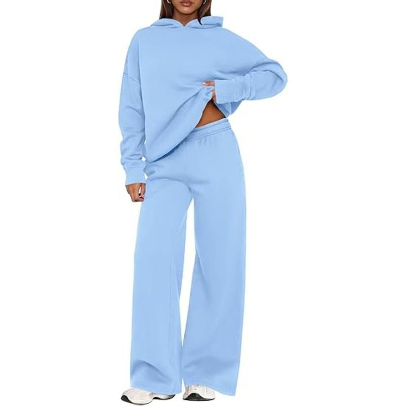 Prettygarden Womens Sweatsuits 2 Piece Set Casual Winter Long Sleeve Hoodie Loose Wide Leg Sweatpants Fall Tracksuit