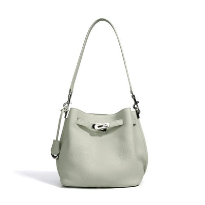 SADI Bag 2026 New Large Capacity Genuine Leather Bucket Bag Women Commuter Shoulder Crossbody Bag 30CM