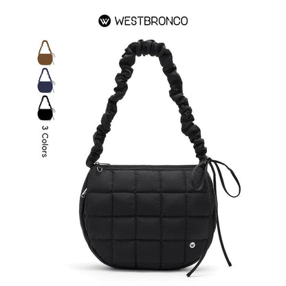 [New In]Westbronco Puffy Crossbody Bag for Women Valentine'S Day Gift Idea with Drawstrin Strap New Season Trendy Chic Fashion Purse Casual Cute Style Lightweight Everyday City Work Bag Gift for Girl