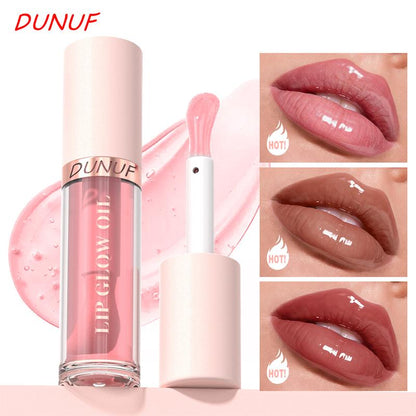 DUNUF MAKEUP 6Pc Glow Reviver Lip Oil Set Long Lasting Hydrating Lip Stain Nourishing Hydrating High-Shine Glimmer Finish Sheer Pink Non-Sticky 12 HR Hydration Candy Coded Lip Oil Gloss Long-Lasting Waterproof Lipgloss Non-Fading Non-Stick Lip Glaze