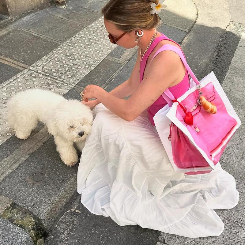 2026 INS Blogger'S Parody Creative Grocerybags Platinum Bag Remake Fashion Blogger'S Same Fitness and Leisure Bag Beach Bag