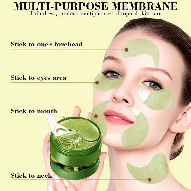 Rozino Avocado & Hyaluronic Acid Eyemask-80G Water-Soluble Gel Film Fordark Circles &Puffiness Multi-Use Faciamaskfast Dissolving Cocoa Butterenrichedl Firming & Hydrating