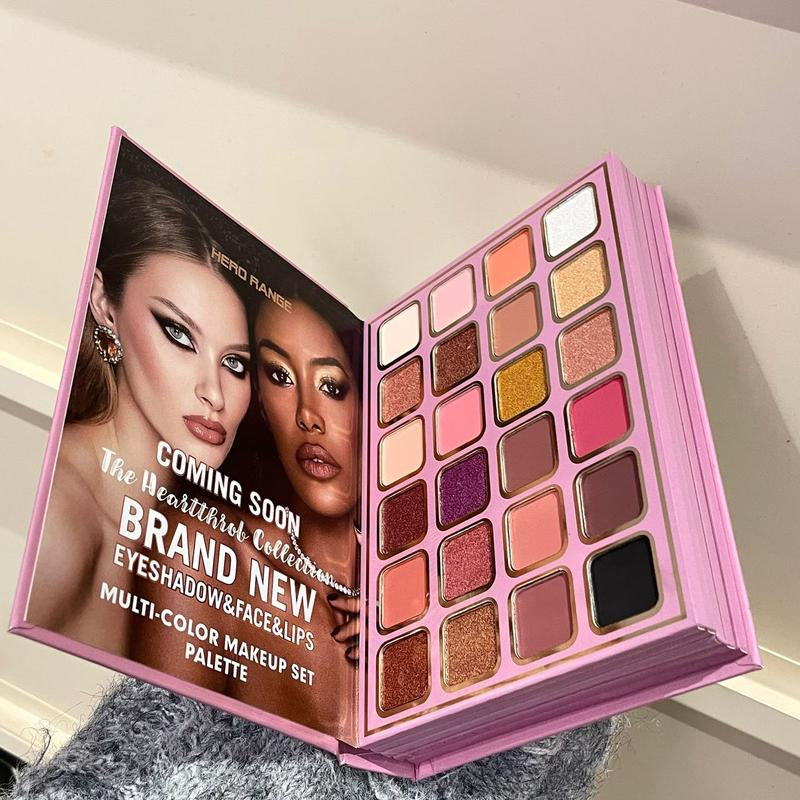 [Z]Essential for Fall & Halloween: 78-Shade All-In-One Makeup Palette with 48 Matte & Shimmer Eyeshadows, 6 Highlighters, 6 Blushes, 12 Lipsticks - Portable Foldable Book Design Full Coverage Palette
