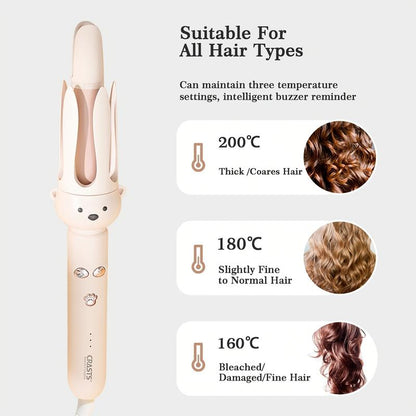 28Mm Automatic Curling Wand - Large Wave, Miniature, Cute Spiral Electric Curling Iron with USB Charging, 110-240V, 33W, Perfect for Students and Lazy Hair Stylists, Hair Styling Tool | Modern Curling Iron | Compact Curling Iron
