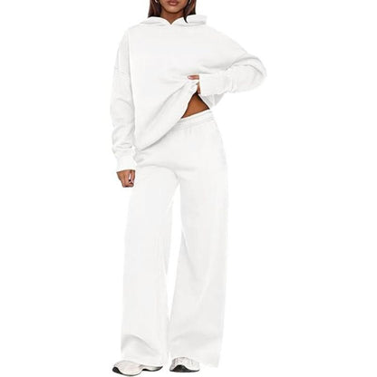 Prettygarden Womens Sweatsuits 2 Piece Set Casual Winter Long Sleeve Hoodie Loose Wide Leg Sweatpants Fall Tracksuit