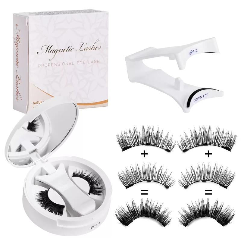 Magnetic Eyelashes Natural Look Wispy Waterproof Reusable Easy Application No Glue Needed Youth Friendly(Please Check Quantity)
