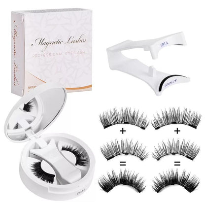 Magnetic Eyelashes Natural Look Wispy Waterproof Reusable Easy Application No Glue Needed Youth Friendly(Please Check Quantity)