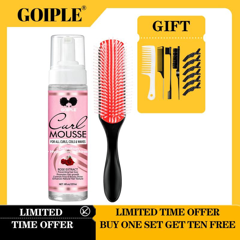 12 Counts Curl Mousse Kit Definition Curl Control Mousse Curl Enhancing Styling Hair Mousse for Curly Coils & Wavy Hair Hydrating Haircare