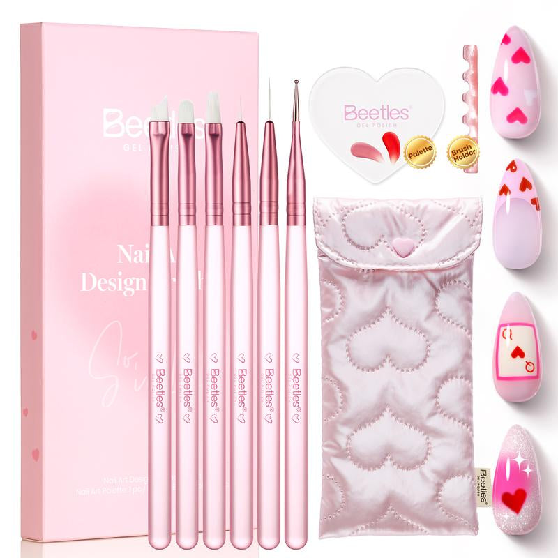 【Ideal Gift】Beetles HEARTBEAT Gel Nail Polish Nail Art DIY Manicure Kit, Best Gift Choice for Women and Girls Cutics