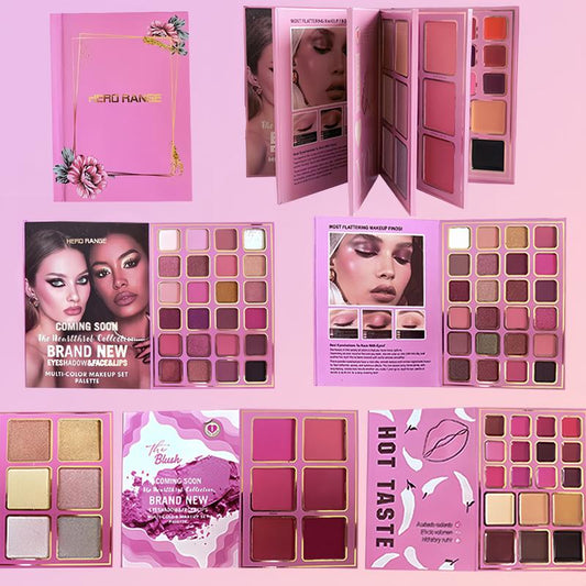 [Z]Essential for Fall & Halloween: 78-Shade All-In-One Makeup Palette with 48 Matte & Shimmer Eyeshadows, 6 Highlighters, 6 Blushes, 12 Lipsticks - Portable Foldable Book Design Full Coverage Palette