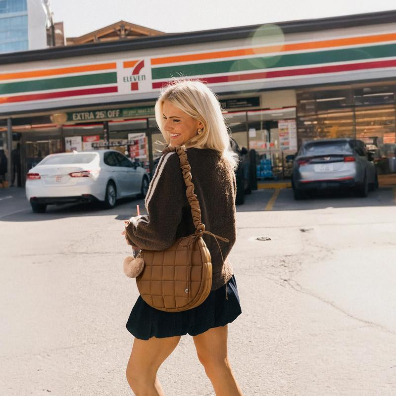 [New In]Westbronco Puffy Crossbody Bag for Women Valentine'S Day Gift Idea with Drawstrin Strap New Season Trendy Chic Fashion Purse Casual Cute Style Lightweight Everyday City Work Bag Gift for Girl